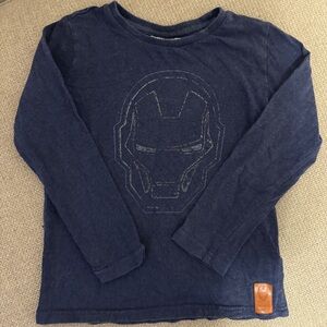 Wheat x Marvel Iron Man Blue Long Sleeve Tee